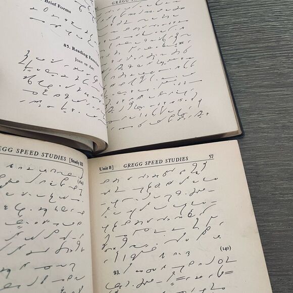 2 Vintage Antique Gregg Shorthand Speed Studies Textbooks Lot - Picture 7 of 7